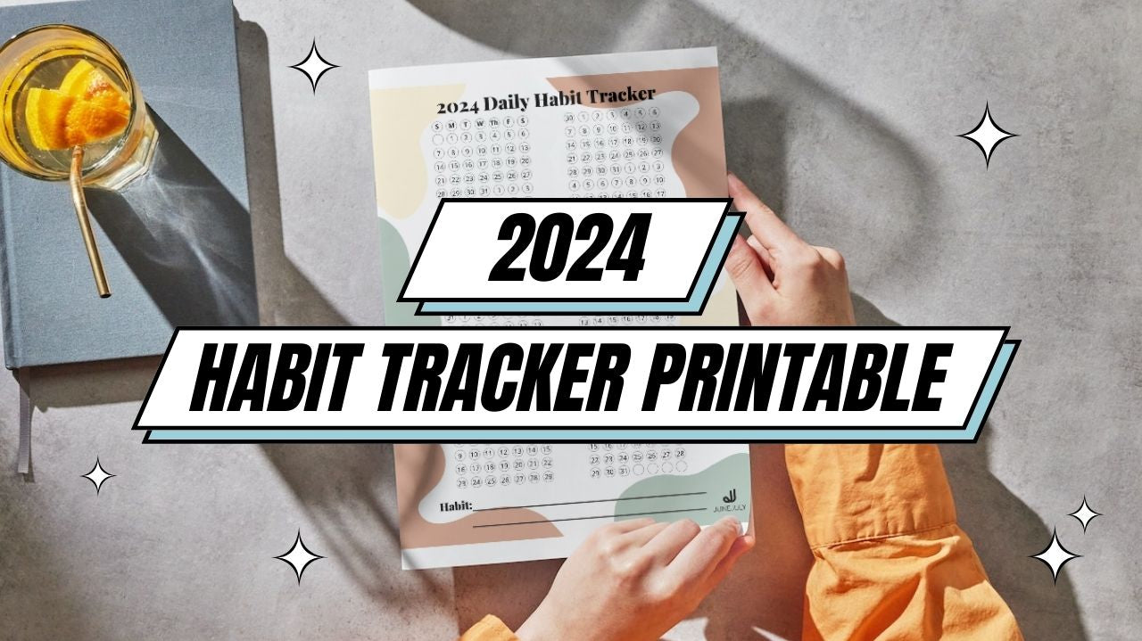 2024 Habit Tracker Printable - JuneJuly