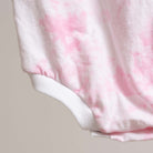Short Sleeve Romper - Pink Tie Dye