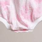 Short Sleeve Romper - Pink Tie Dye