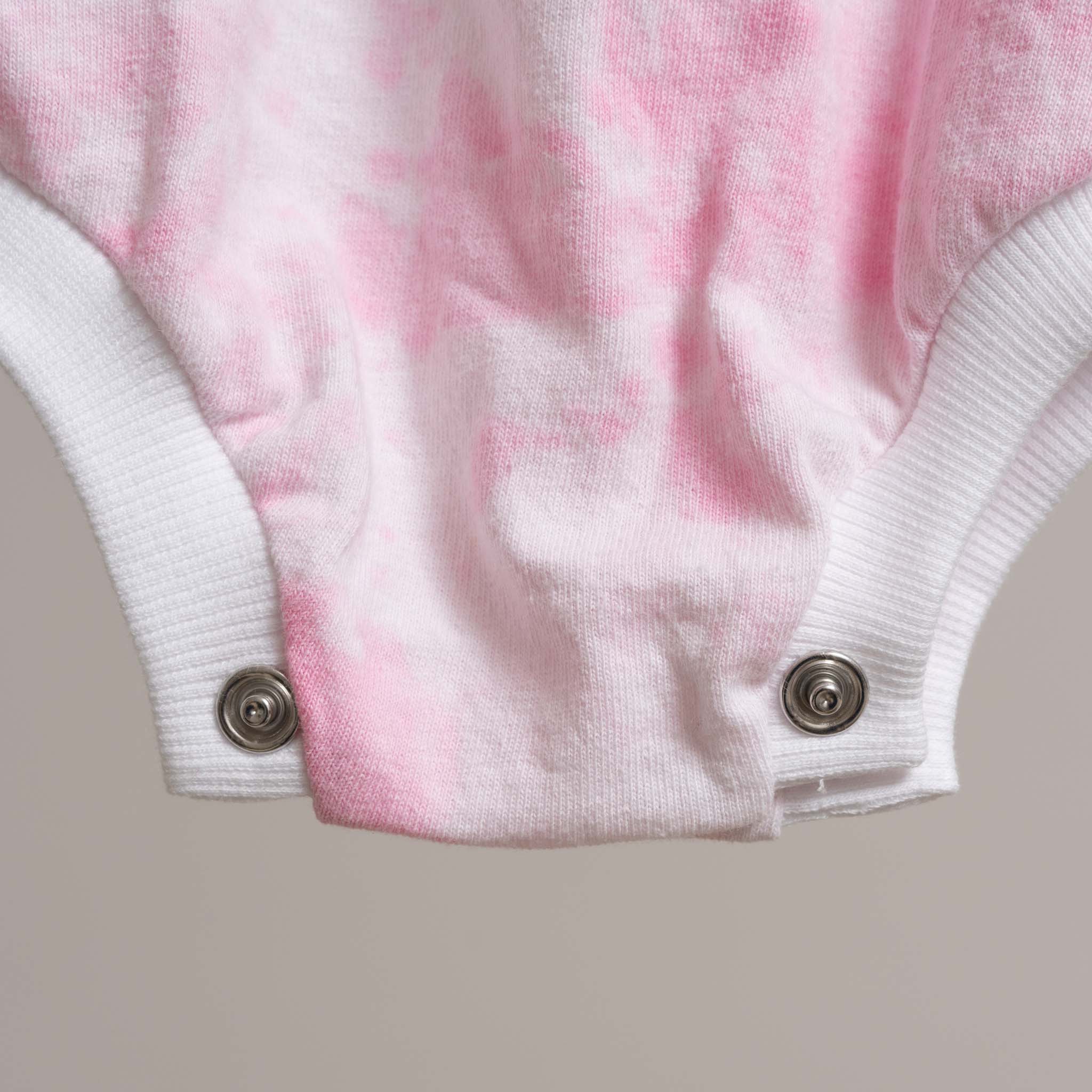 Short Sleeve Romper - Pink Tie Dye