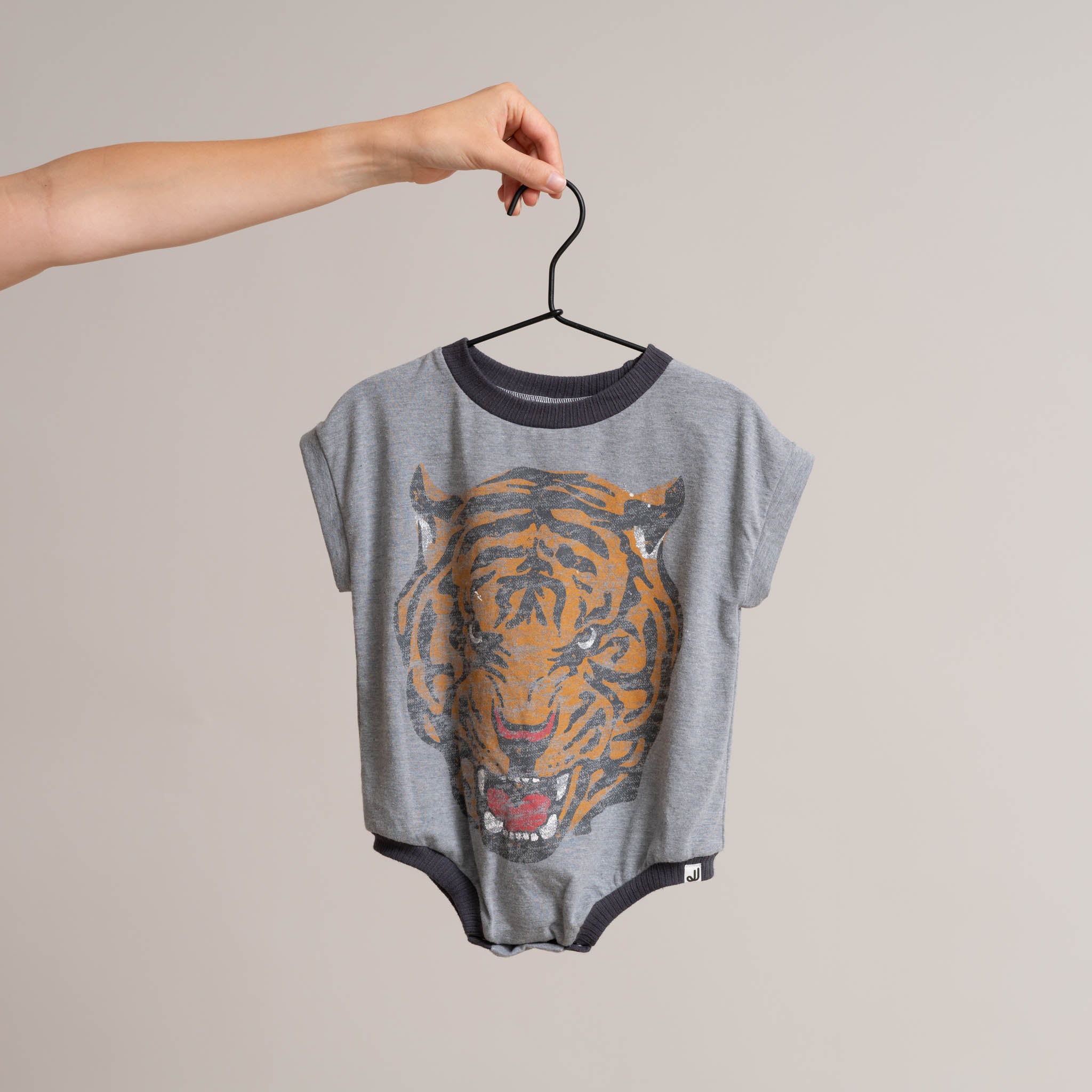 Short Sleeve Romper - Tiger
