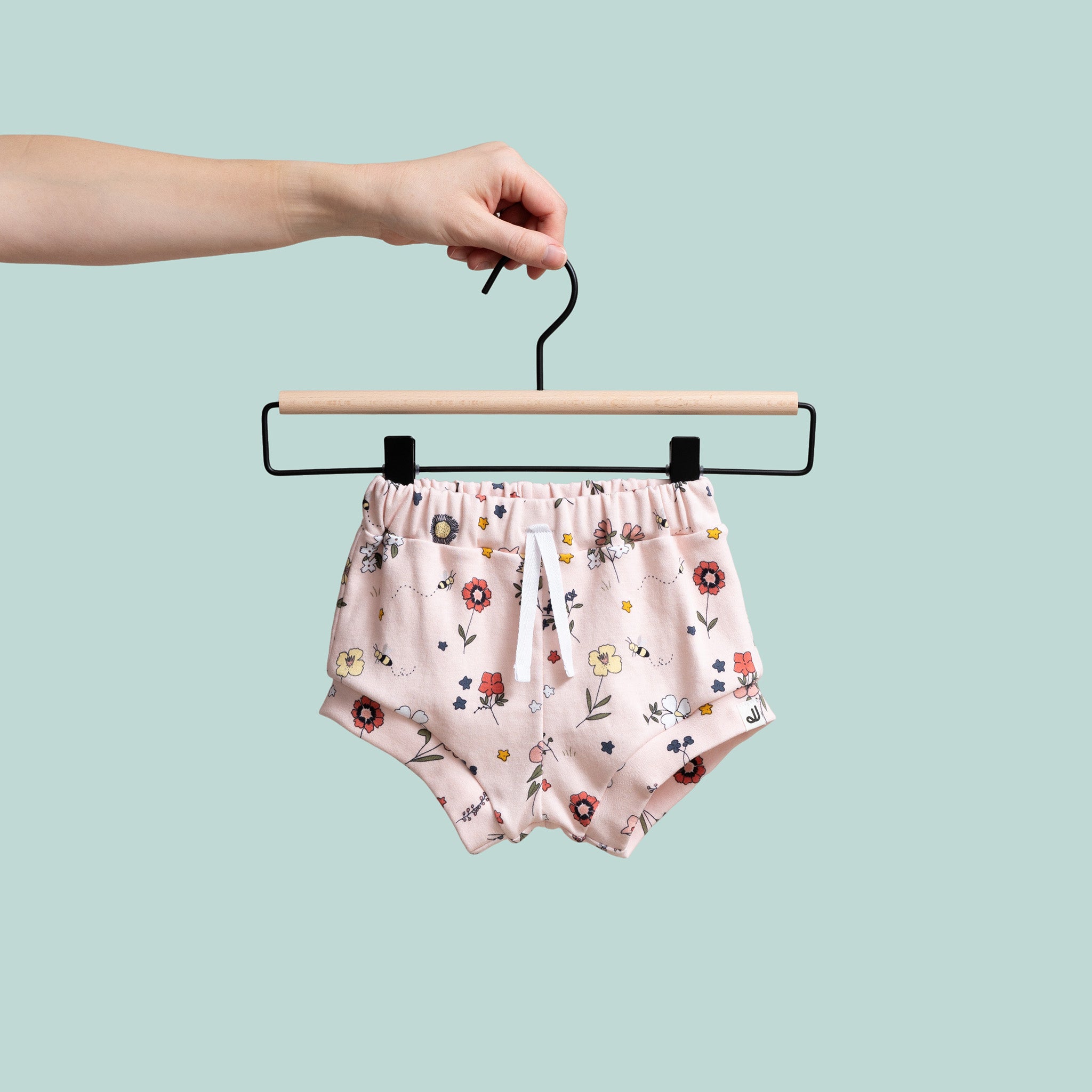 Classic Shorties Floral Pattern - Soft Pink Floral Kids' Shorts for Spring